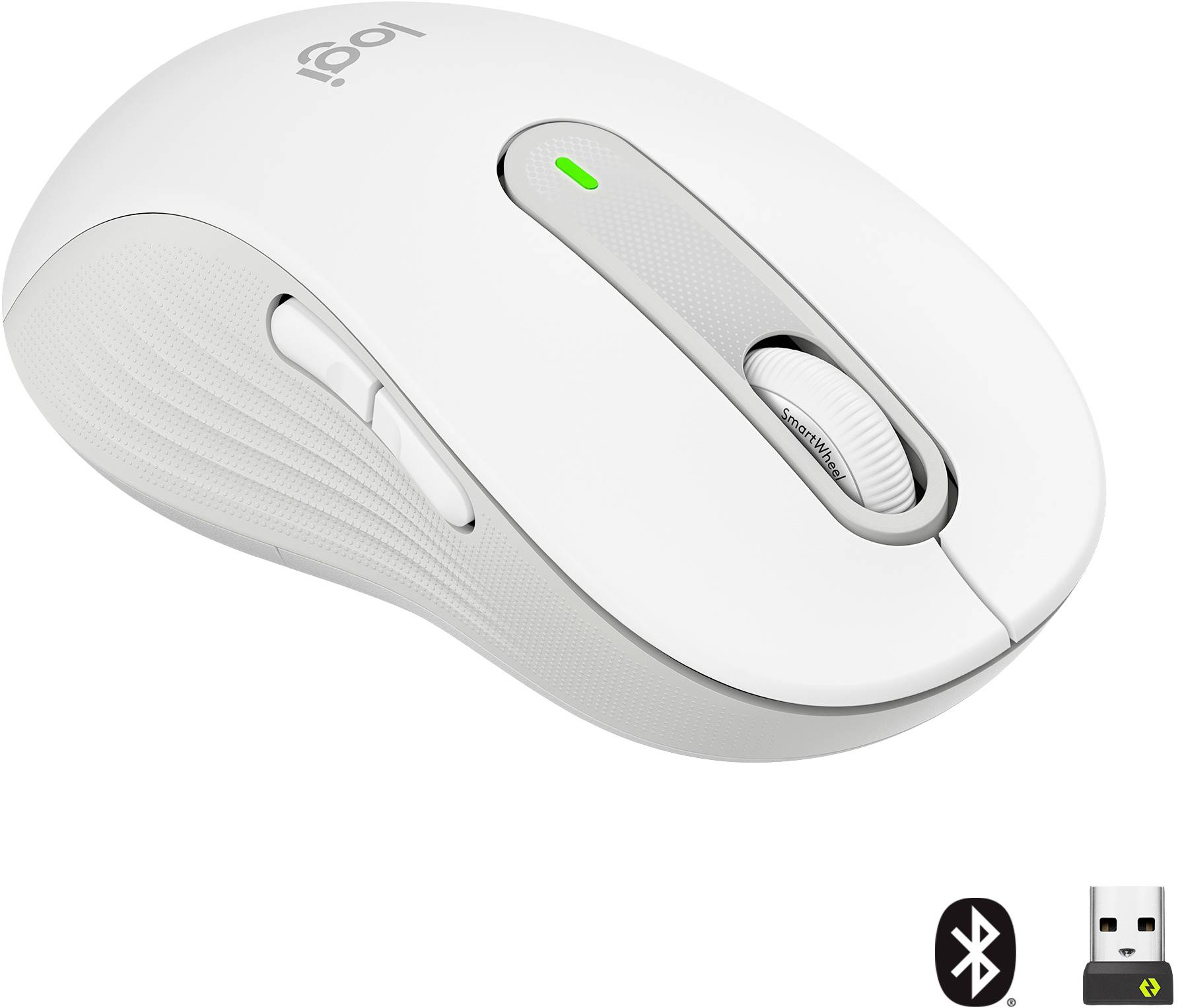 Logitech Signature M650 L LEFT Ratón WLAN Radiocontrolado, Bluetooth® Óptico Blanco 5 Teclas 4000 dpi