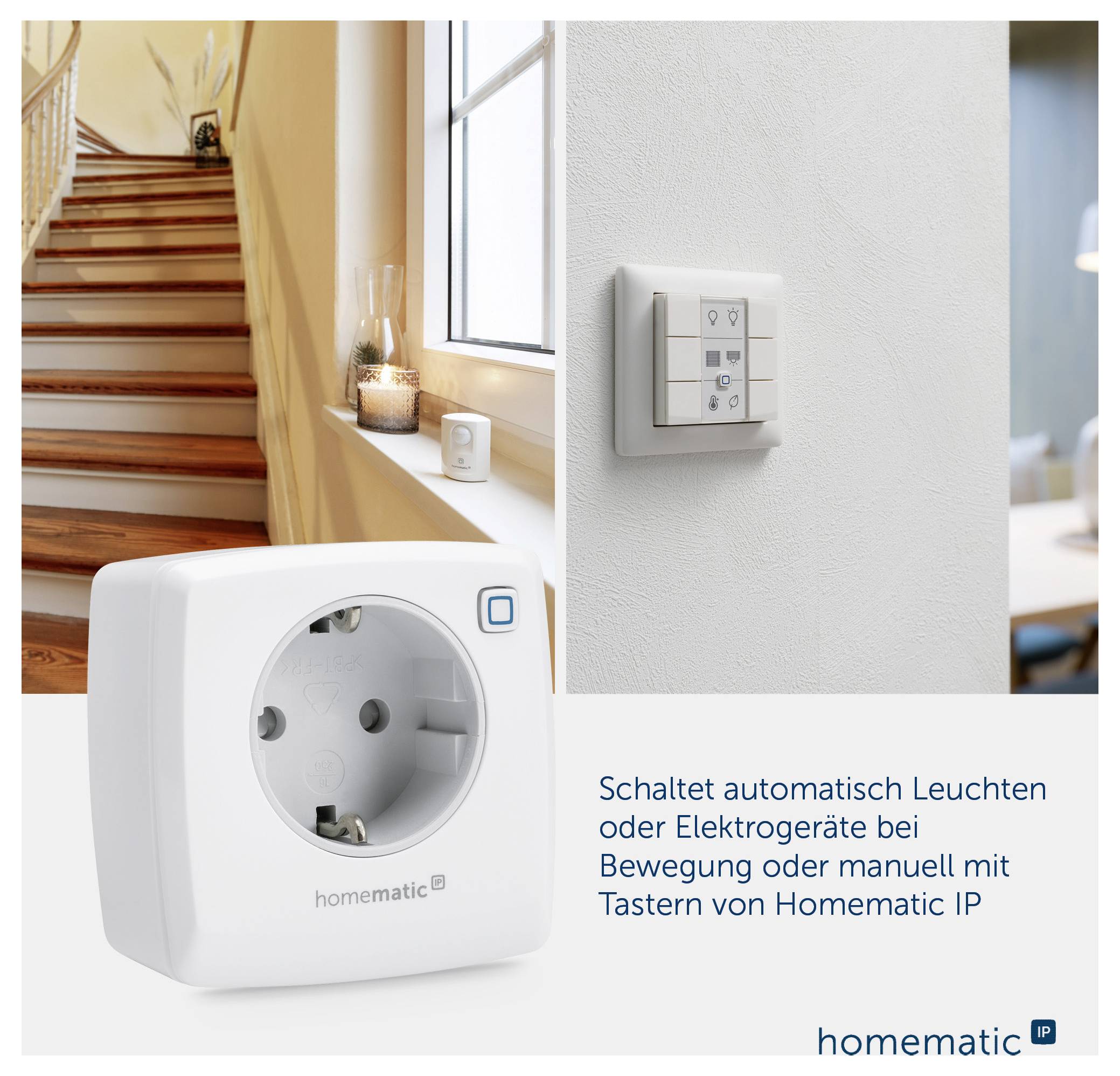 Homematic IP Radiotransmisión Toma de corriente Con función de medición HmIP-PSM-2-3