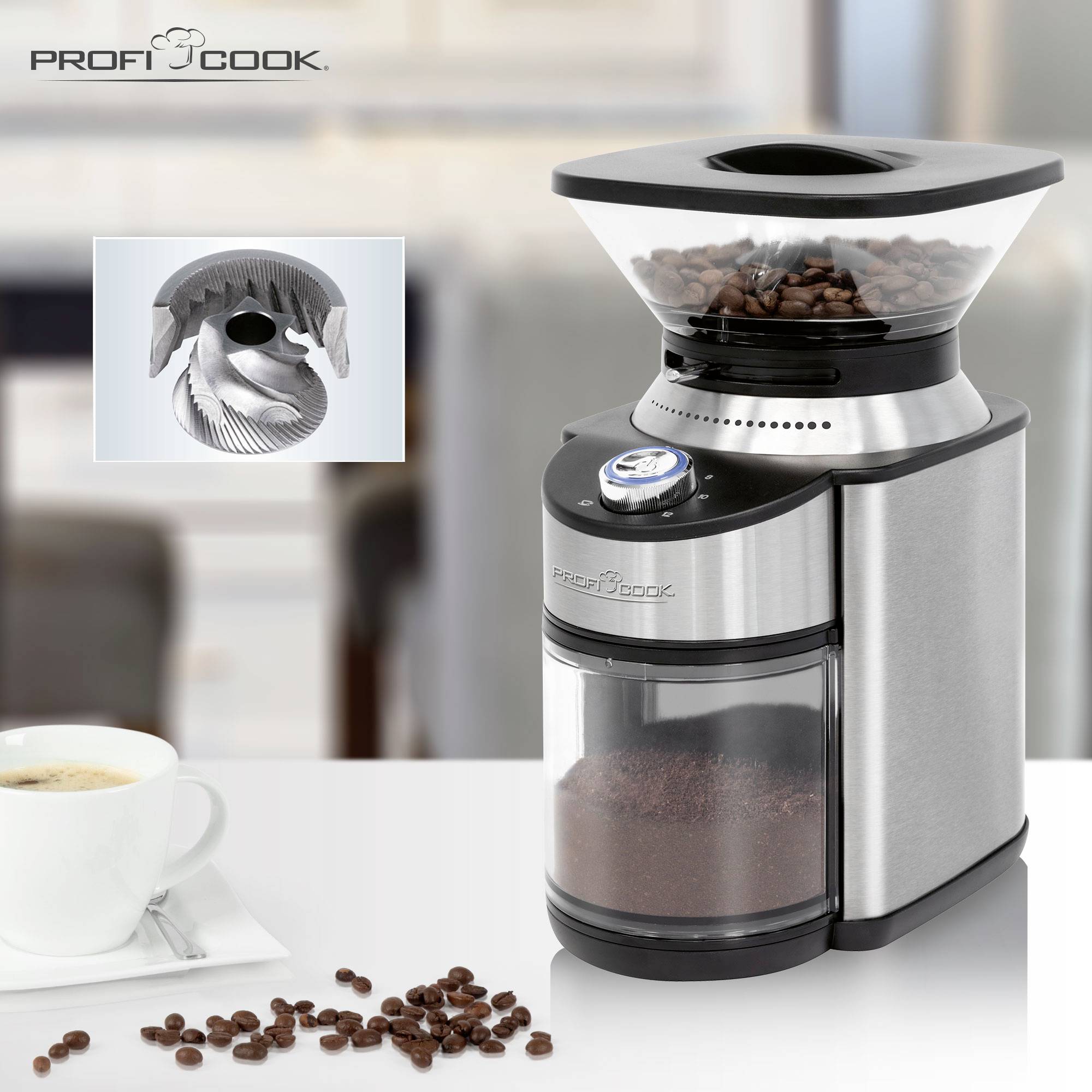 Profi Cook PC-EKM 1205 501205 Molinillo de café Acero inoxidable-4