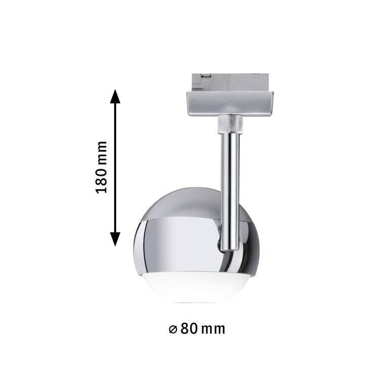Paulmann Spot Capsule Luminaria de alto voltaje con sistema de cable URail 6 W LED Cromado (mate), Cromo-7