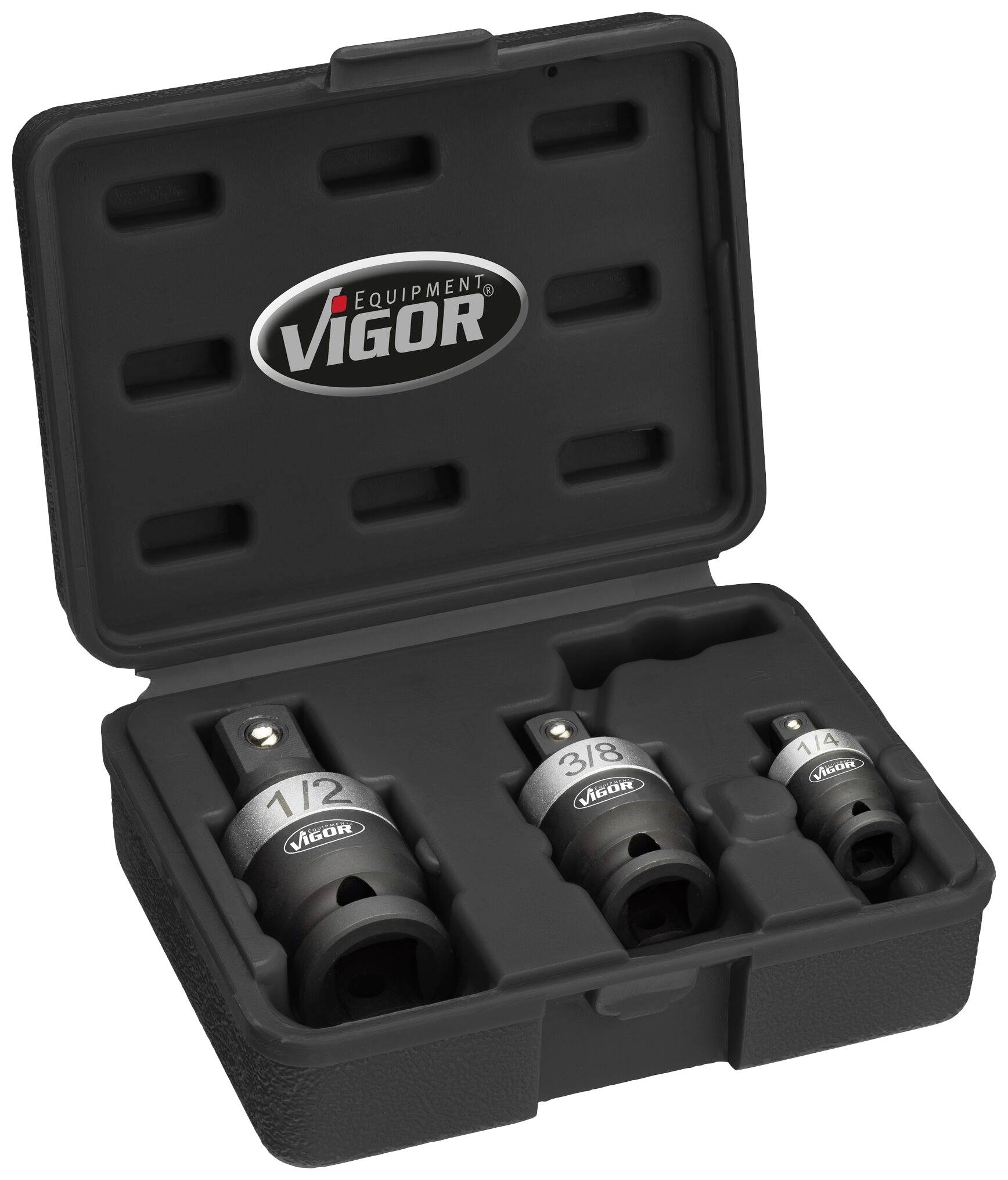 Vigor V5505 V5505 #####Gelenkstück Satz Accionamiento (destornilladores) 1/4" (6,3 mm), 3/8" (10 mm), 1/2" (12,5 mm) Vaso 1/4" (6,3 mm), 3/8" (10 mm), 1/2" (12,5 mm) 1 ST