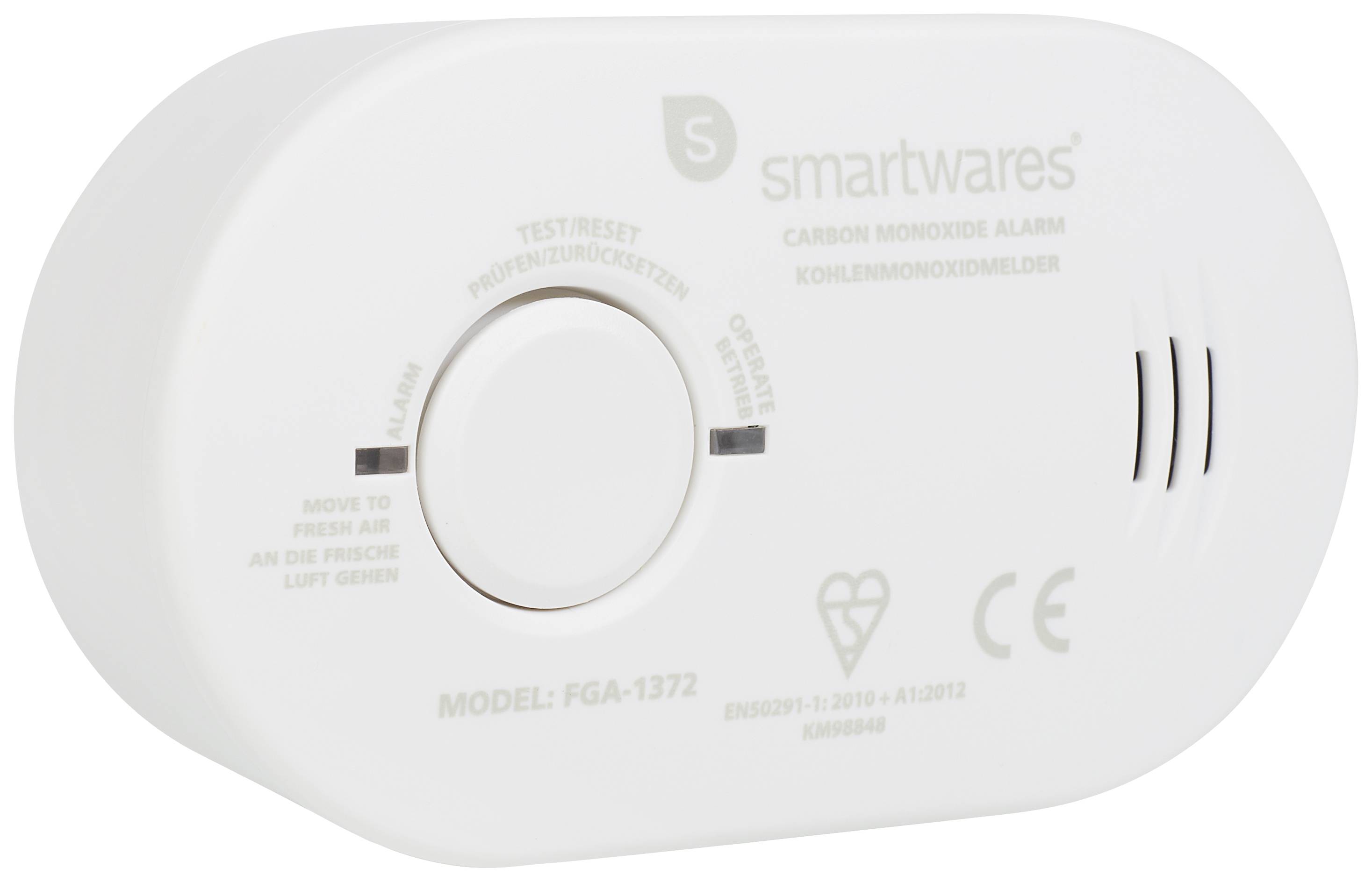 Smartwares FGA-13721 Detector de monóxido de carbono Alimentación por pilas Detectado Monóxido de carbono