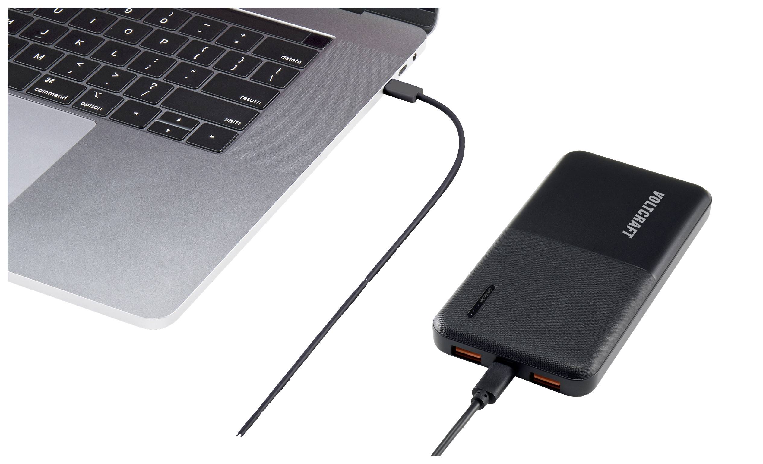VOLTCRAFT PB-17C-M Batería externa (batería adicional) 10000 mAh Power Delivery LiPo Schwarz-5