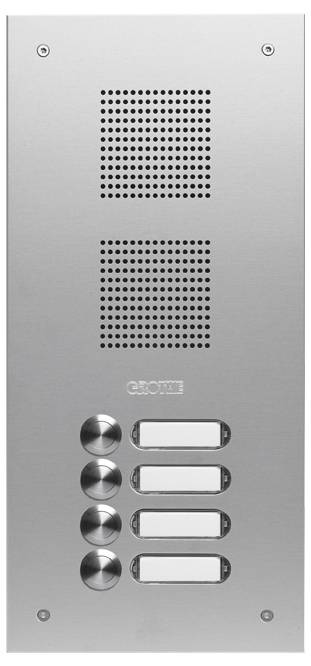 Grothe TS 787 1-4 Intercomunicador de puerta Unidad exterior Plata