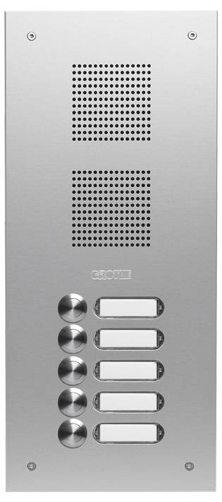 Grothe TS 787 1-5 Intercomunicador de puerta Unidad exterior Plata
