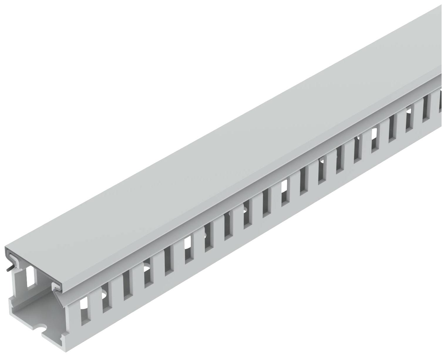 OBO Bettermann 6132540 Canal de cableado Parte superior (Lon. x Anch. x Alt.) 2000 x 30 x 30 mm 32 UD(S). Gris