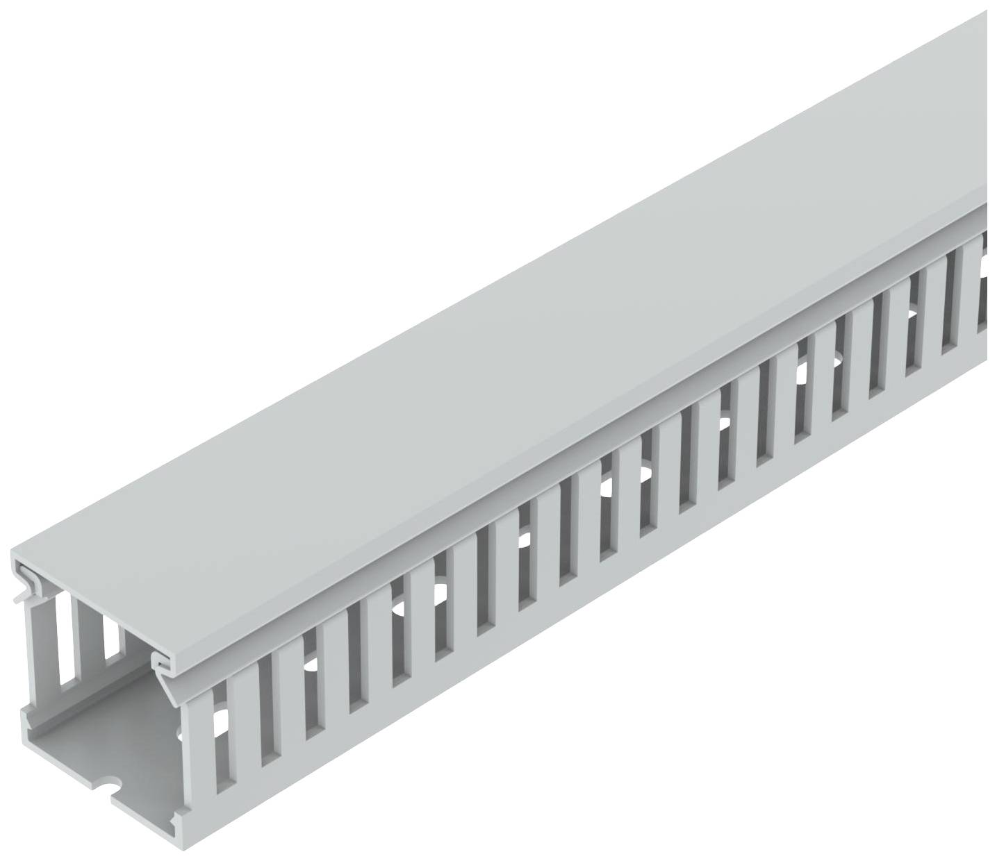 OBO Bettermann 6132546 Canal de cableado Parte superior (Lon. x Anch. x Alt.) 2000 x 40 x 40 mm 26 UD(S). Gris