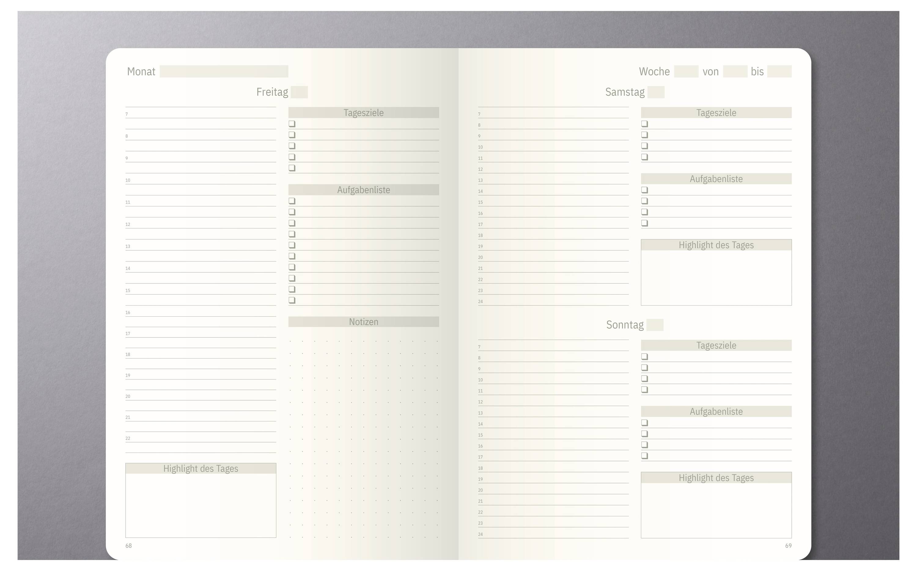 Sigel Calendario de días CONCEPTUM® undatiert CO705 DIN A5 Schwarz 400 Lados 1 UD(S).-2