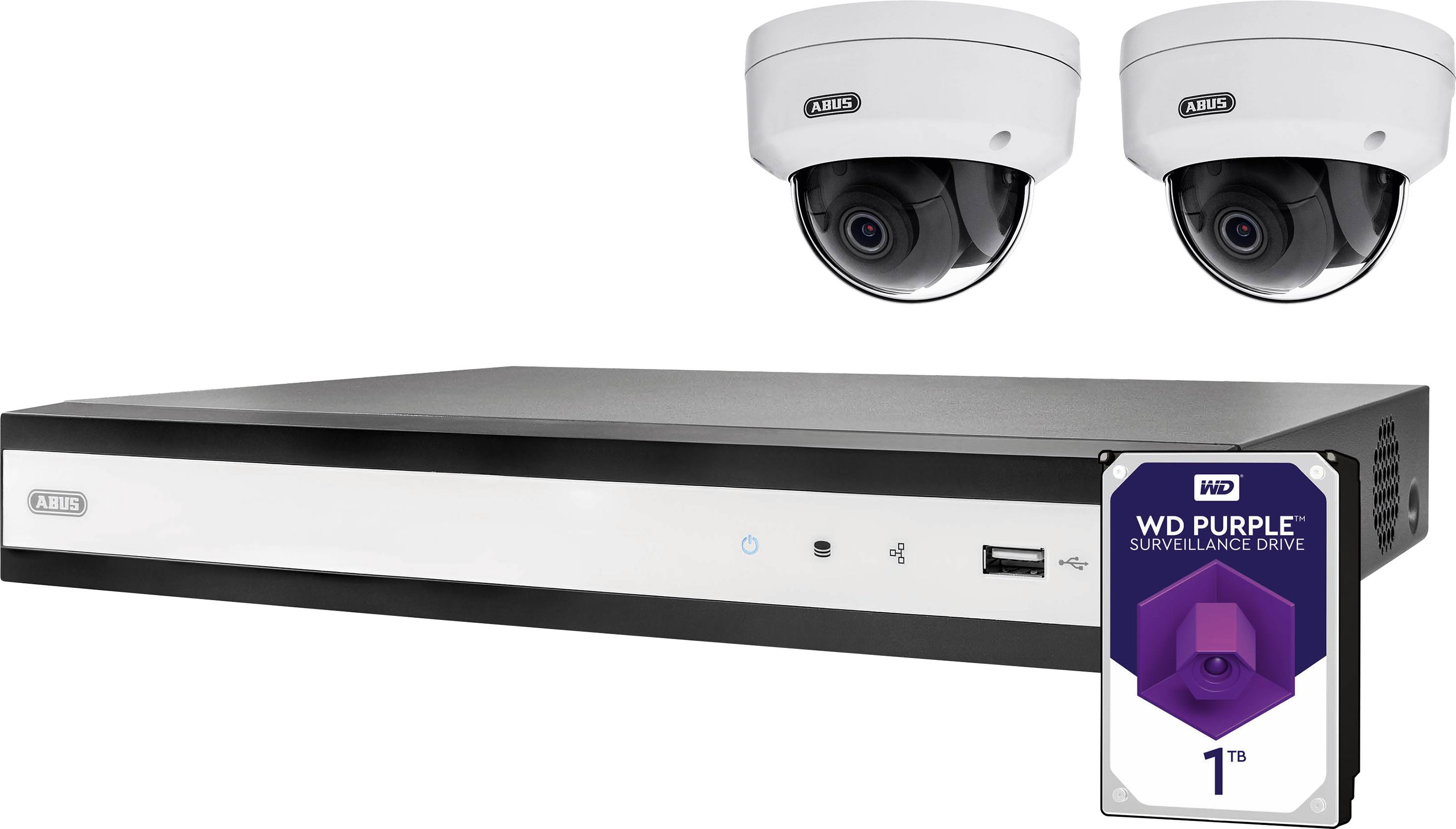ABUS Performance Line 4-Kanal PoE Set TVVR36422D LAN IP-Juego de cámara de videovigilancia 4 canales Con 2 cámaras 1920 -0