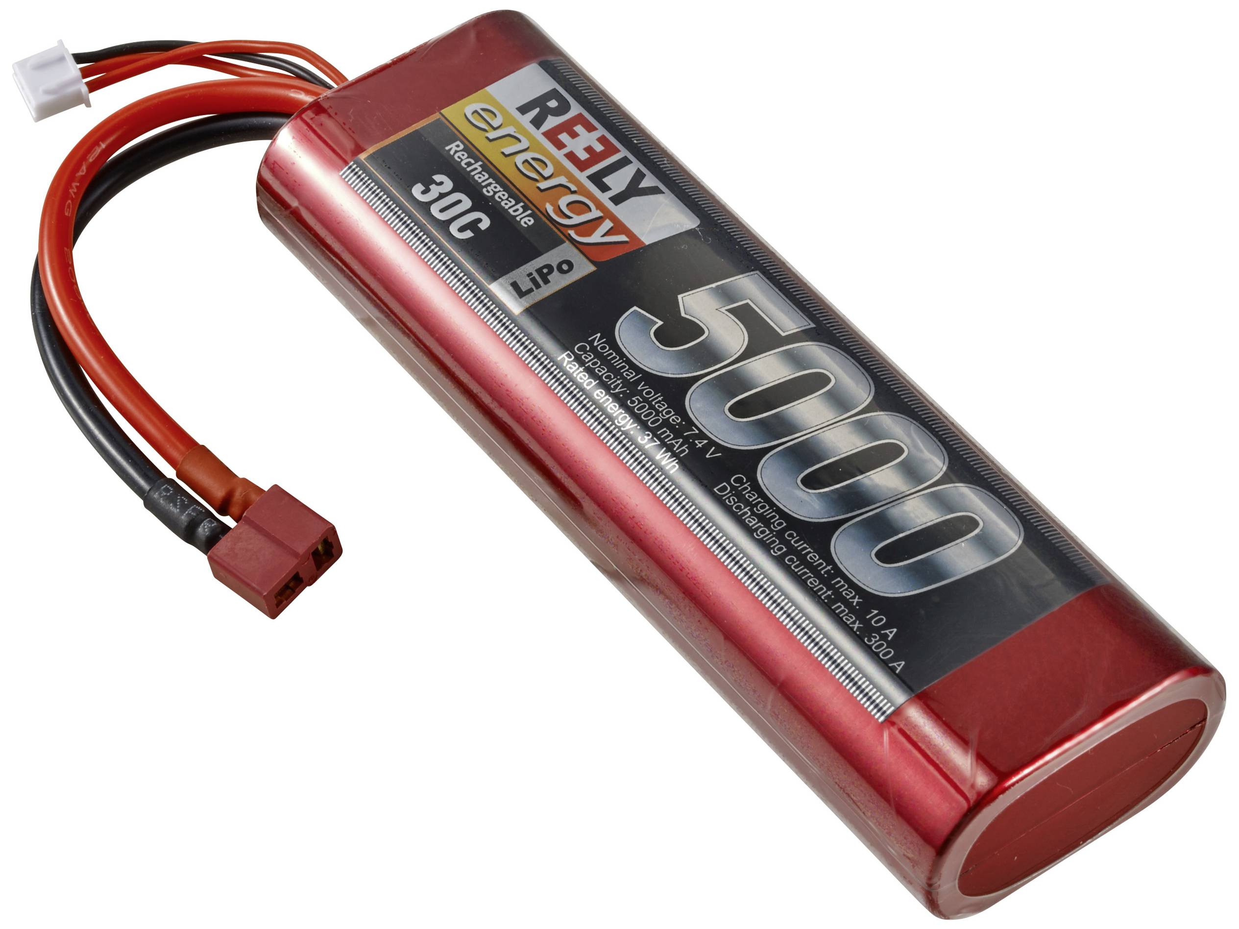 Reely Paquete de batería para modelismo (LiPo) 7.4 V 5000 mAh Número de celdas: 2 30 C Stick Hardcase Sistema de conecto-0