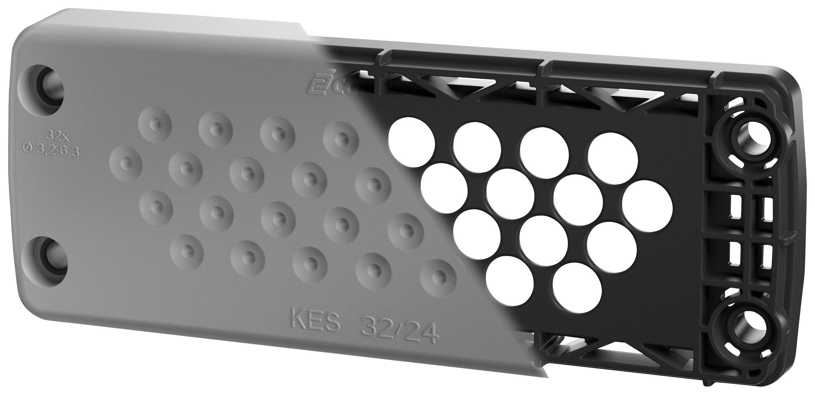 CONTA-CLIP KES 32/24 GR Inserción de cable Con membrana perforable Diámetro del orificio de montaje 5.5 mm Ø borne (máx.-3
