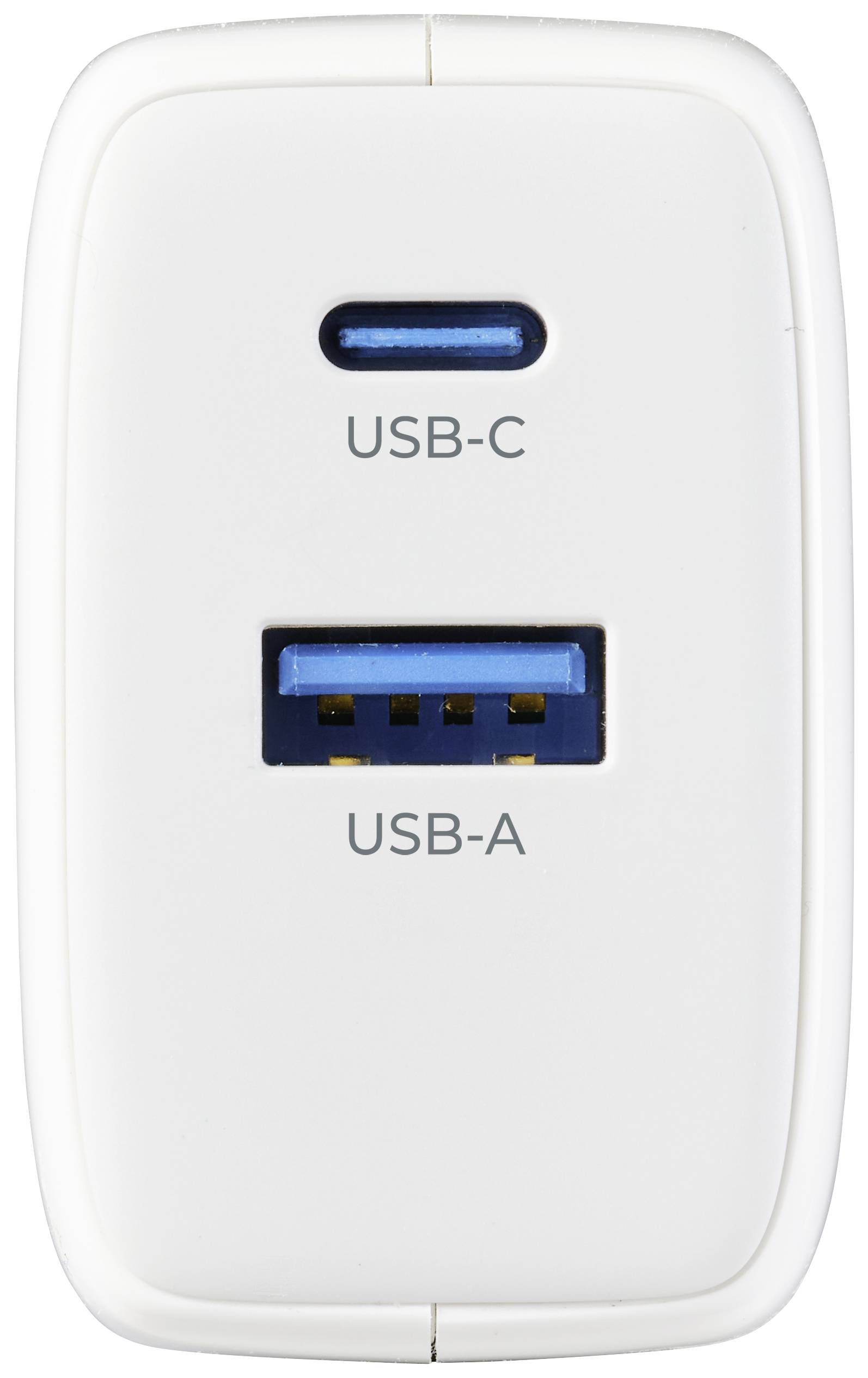 VOLTCRAFT UC-2ACX003 Cargador USB 65 W USB-C®, USB-A Blanco Interior GaN-1