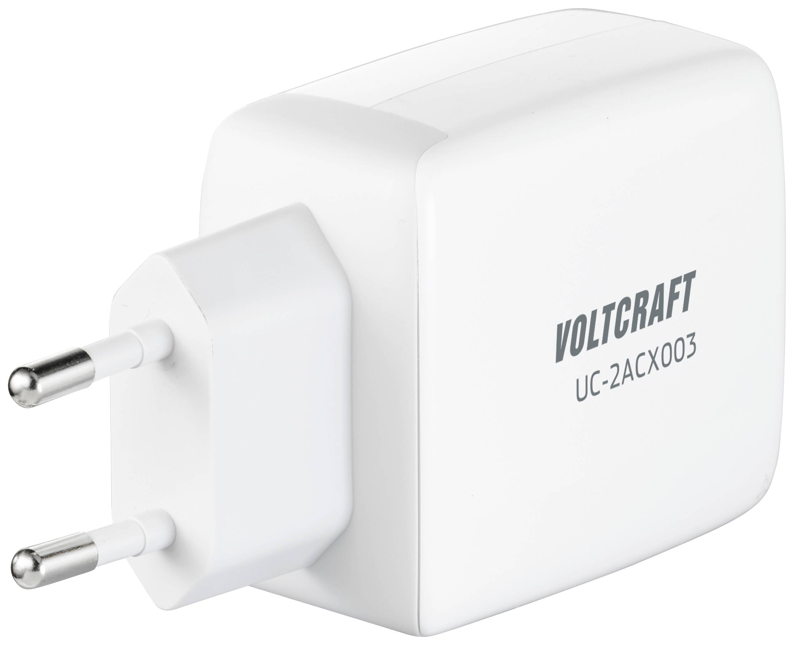 VOLTCRAFT UC-2ACX003 Cargador USB 65 W USB-C®, USB-A Blanco Interior GaN-3