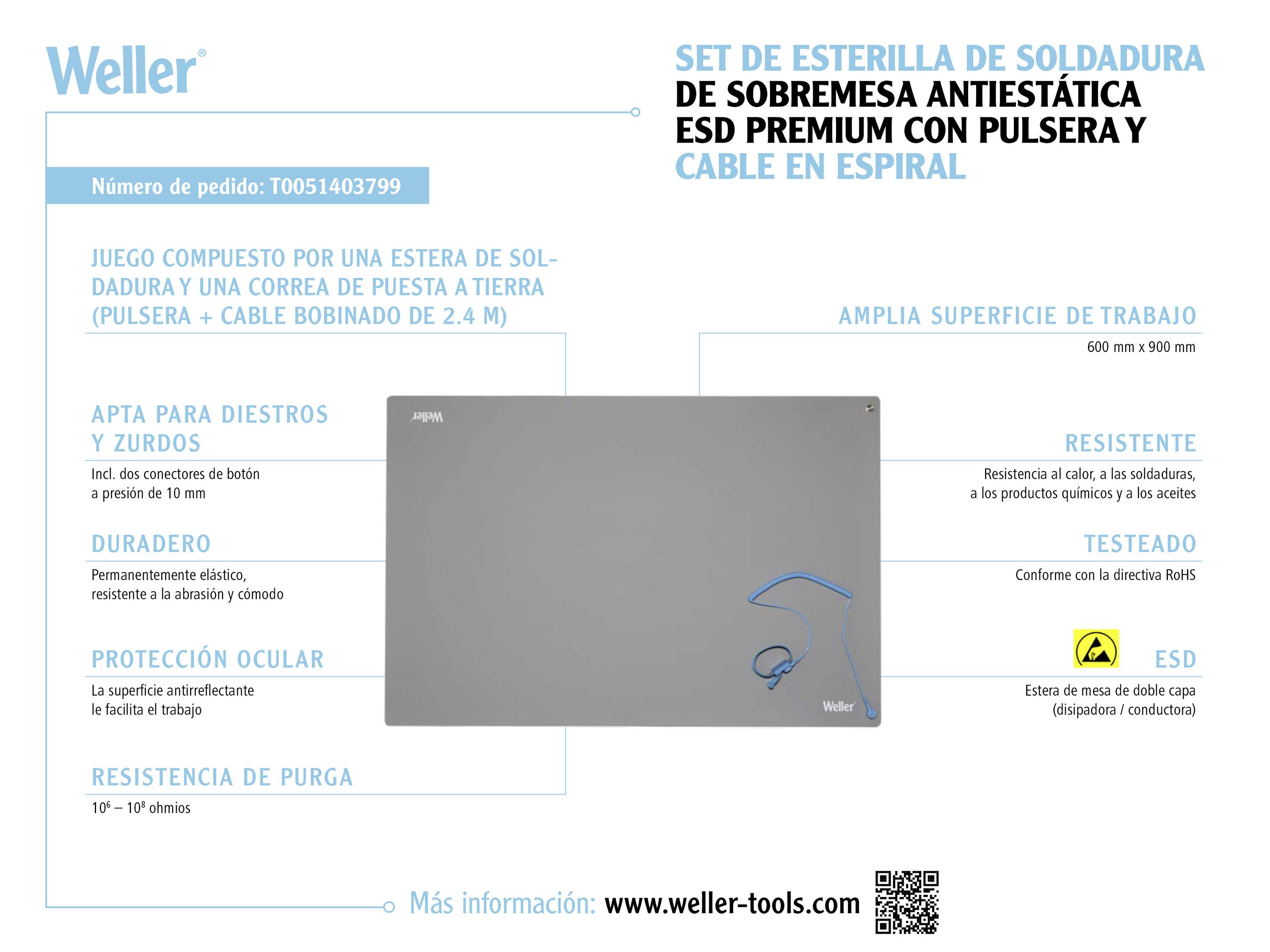 Weller T0051403799 Bandeja (Lon. x Anch.) 900 mm x 600 mm 1 Set-10