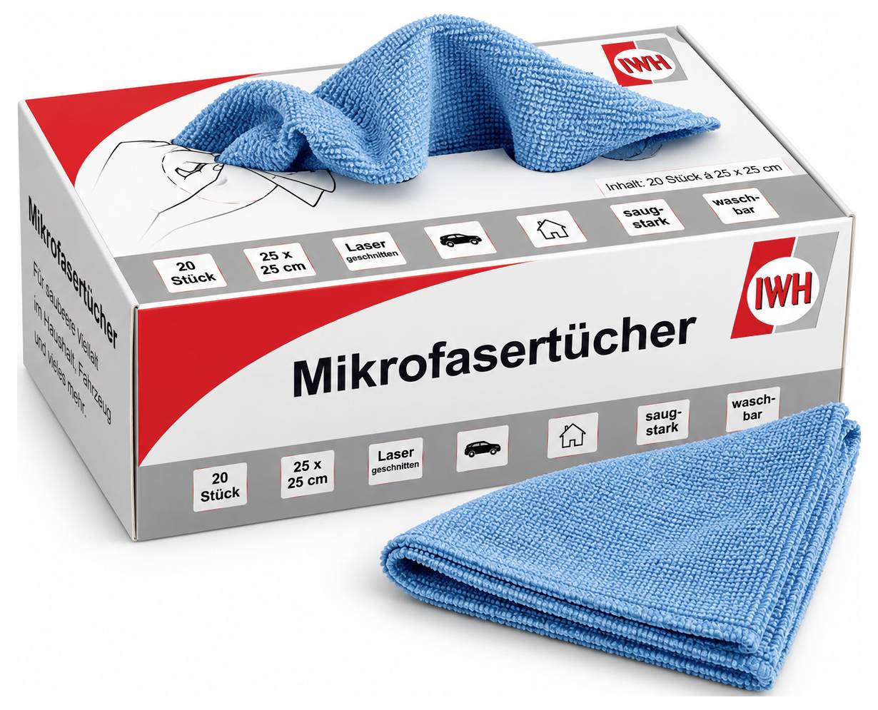 IWH 071125 in Box Paño de microfibra 20 UD(S). (Lon. x Anch.) 25 cm x 25 cm-1