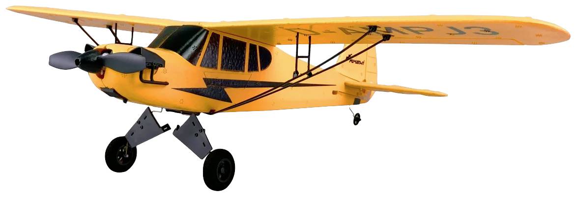Amewi Piper J-3 CUP Amarillo, Schwarz Maqueta de avión teledirigido RtF 505 mm