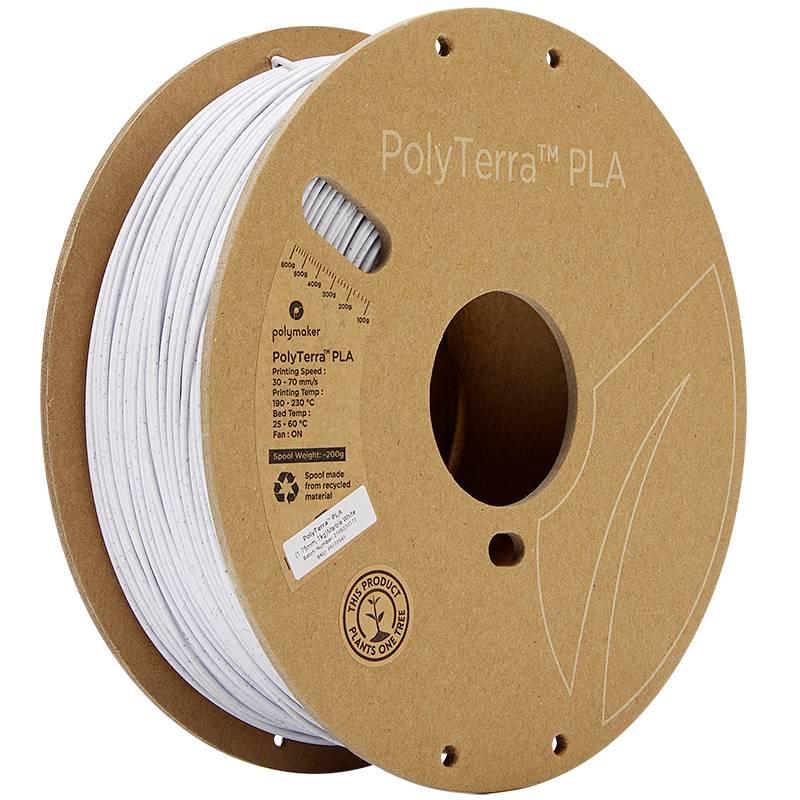 Polymaker 70941 PolyTerra Filamento PLA Menor contenido de plástico 1.75 mm 1000 g Mármol 1 ST-0
