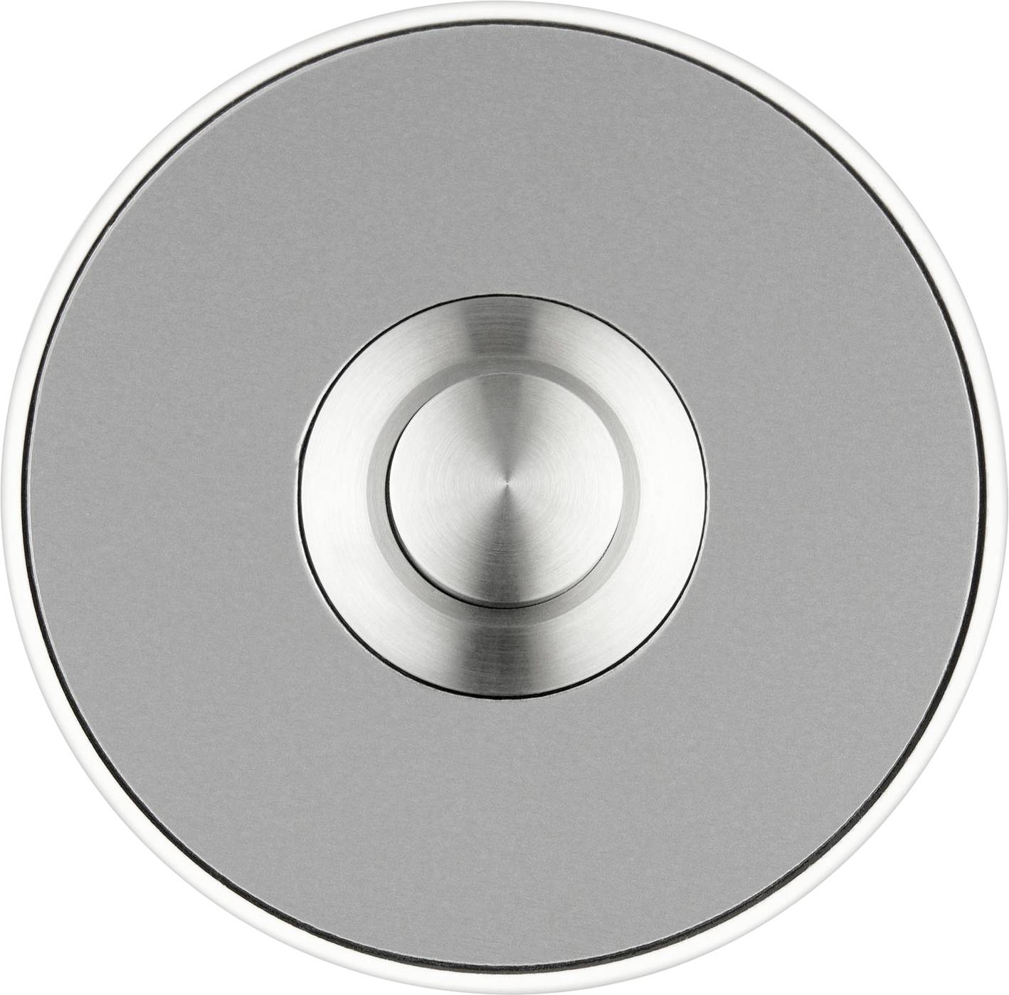Grothe 64190 Timbre Aspecto de acero inoxidable, Blanco