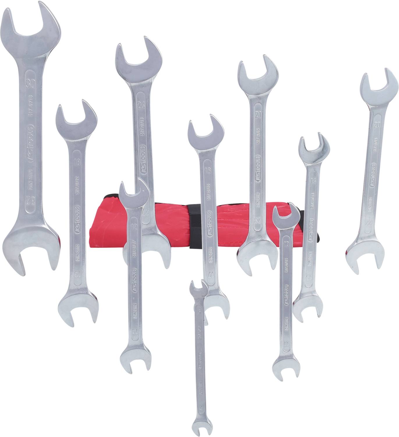 KS Tools 517.0123 5170123 Juego de llaves de boca abierta doble Ancho de llave (métrica) (solo para títulos) 6 - 32 mm