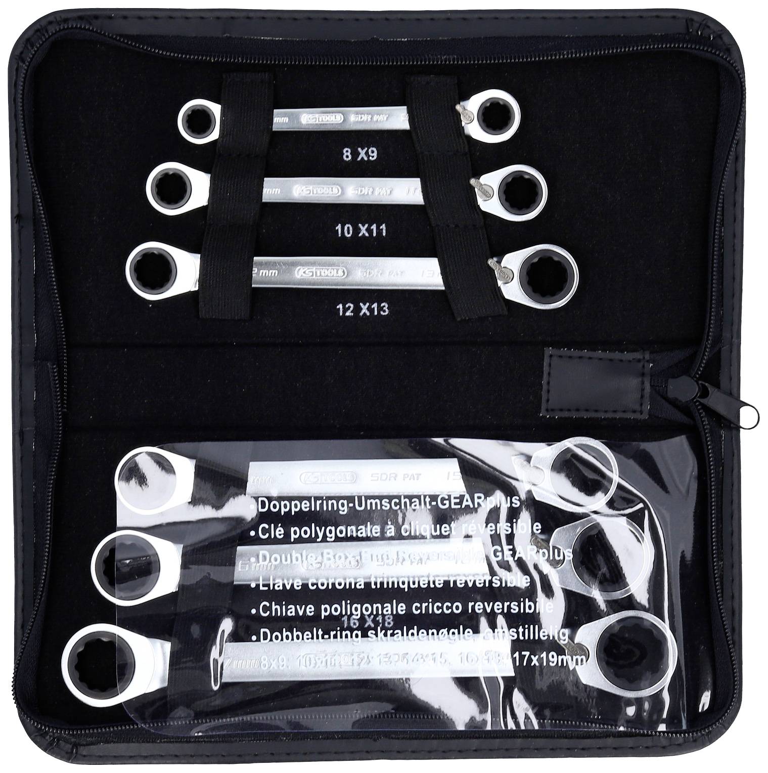 KS Tools 503.4580 Juego de llaves de estrella doble Ancho de llave (métrica) (solo para títulos) 8 - 19 mm-4
