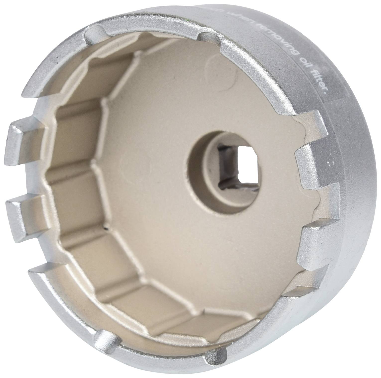 KS Tools 150.9212 Llave para filtro de aceite de 3/8", tamaño de llave de 64,5 mm, 14 caras planas.-0
