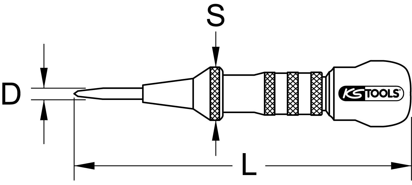 KS Tools 156.0466 (Ø x ) 4 mm x 160.0 mm-4