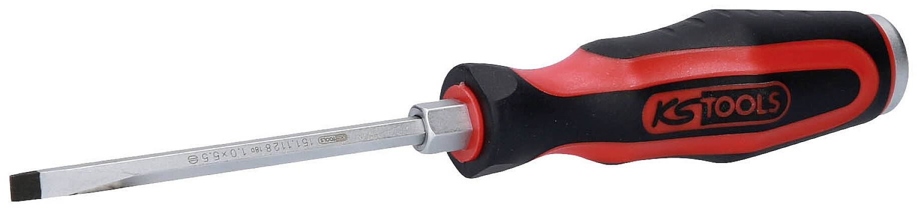 KS Tools 1511128 Destornillador de ranura Anchura de la cuchilla: 5.5 mm Longitud de la cuchilla: 100 mm DIN 5265-6