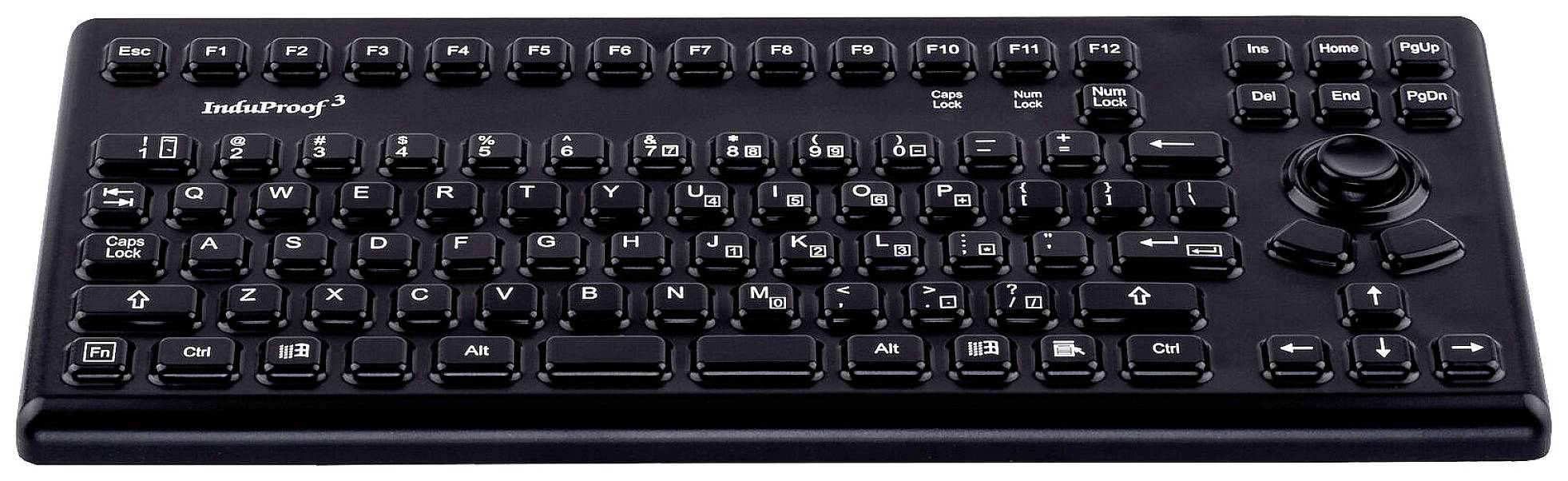 GETT TKG-086-MB-IP68-BLACK-USB-DE Por cable Teclado Alemán, QWERTZ Schwarz IP68 Impermeable y protegido contra el polvo,-0