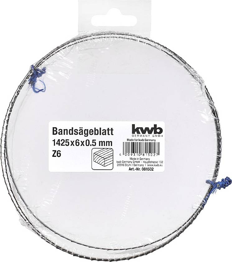 kwb 081502 Hoja de sierra de cinta, 1425 x 6 x 0,65, Z6, madera 1 UD(S).-0