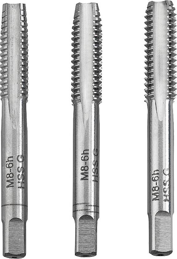 kwb 443303 Juego de herramientas para roscar 3 piezas M3 0.5 DIN 352 HSS 3 ST