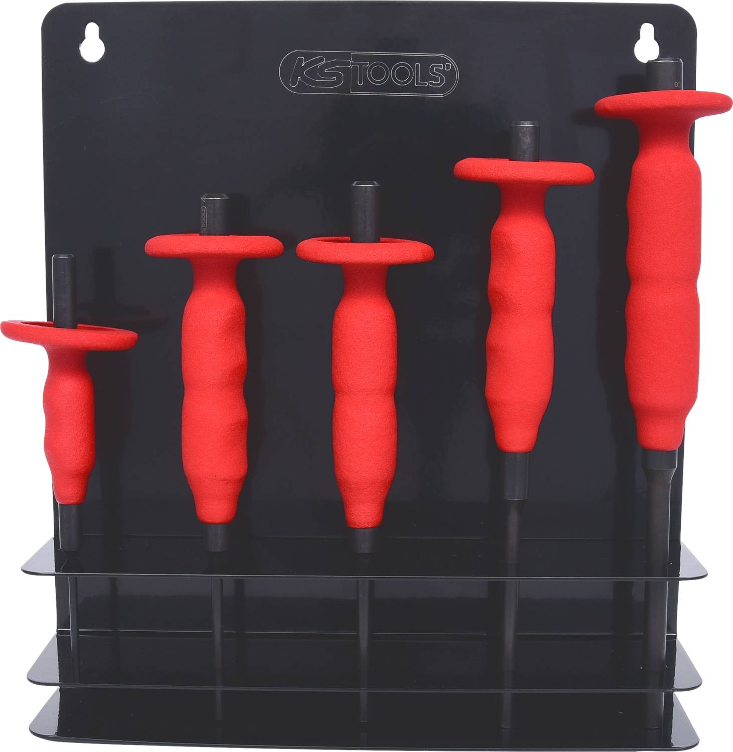 KS Tools 156.0000 Juego de punzones con mango protector, 5 piezas, 3-8 mm-0