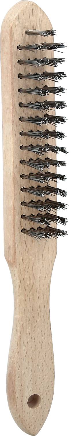 KS Tools 201.2306 Cepillo de alambre manual de acero inoxidable, 4 filas, 290 mm-3