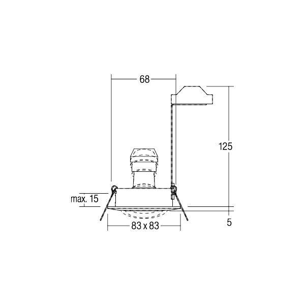 Brumberg 36142080 36142080 Lámpara de encastre Halógeno GU10 50 W Schwarz-2
