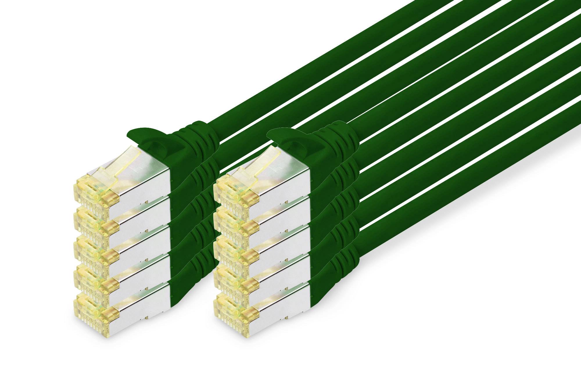 Digitus DK-1644-A-030-G-10 RJ45 Cable de red, cable de conexión CAT 6A S/FTP 3.00 m Verde 10 UD(S).-0