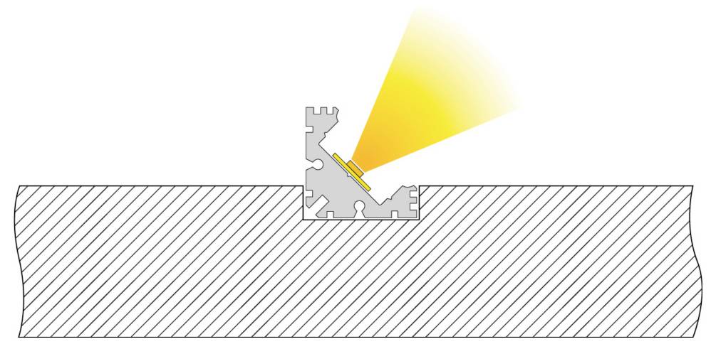 Deko Light 975411 EV-04-12 Perfil de esquina Aluminio (Anch. x Alt. x Prof.) 24.47 x 14.21 x 2000 mm 2 m-1