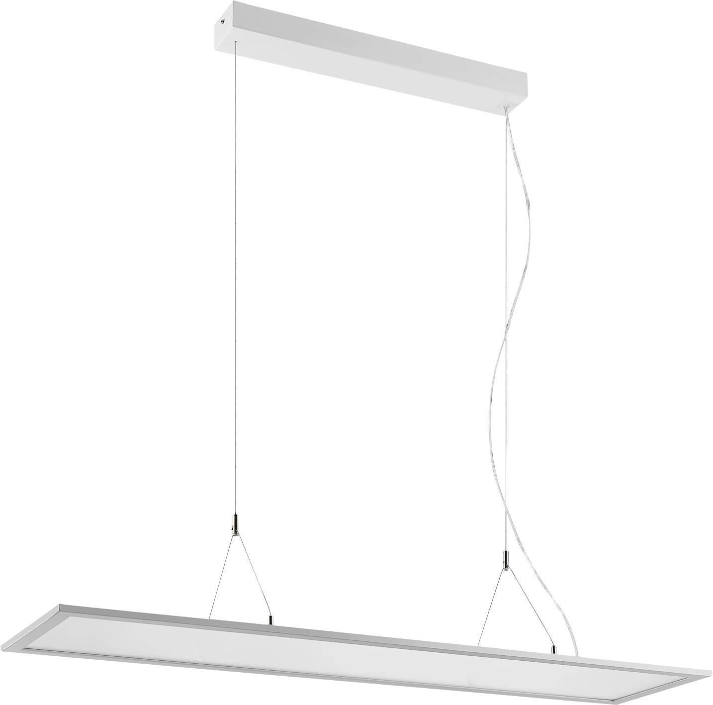 Deko Light 342221 LED Panel transparent, eckig, 50 W, 3000/4000 K, Weiß Luminaria pendular Clase de eficiencia energética: E (A - G) LED LED instalado de forma fija 53 W Blanco tráfico (RAL 9016)