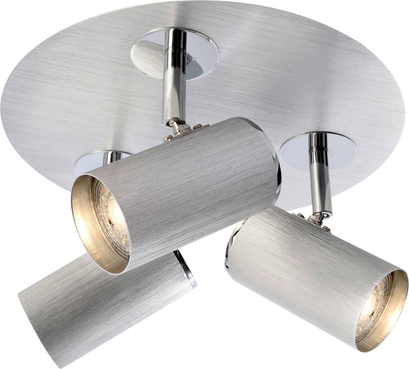Deko Light Indi III Luz de montaje en techo Lámpara halógena de alto voltaje GU10 50 W Plata