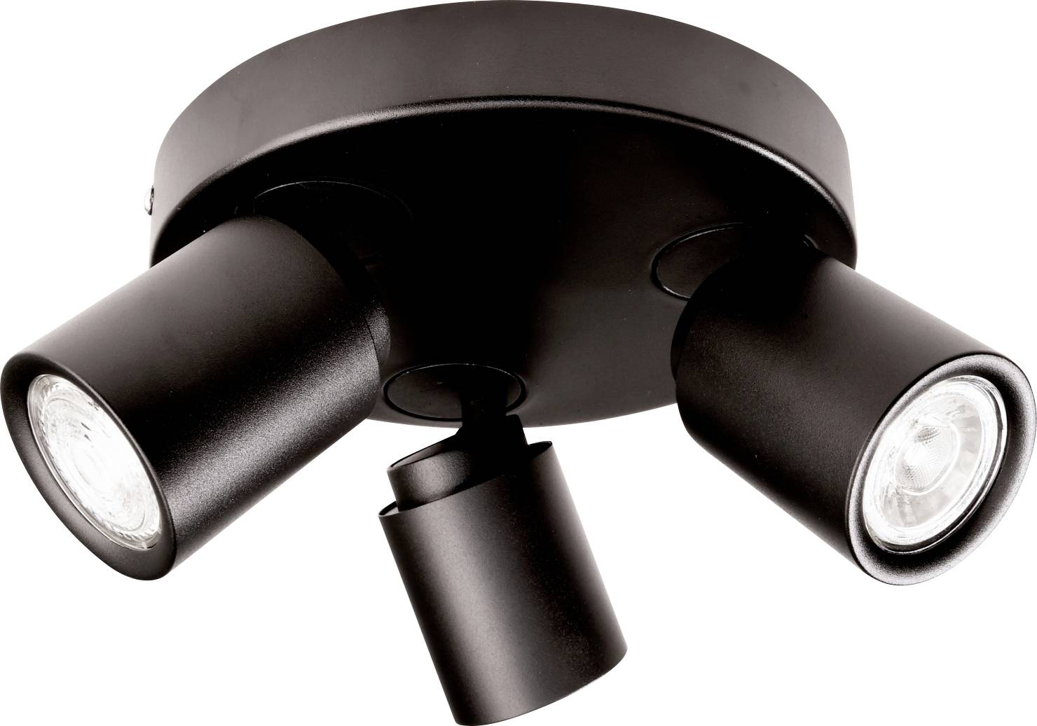 Deko Light Librae Round III Luz de montaje en techo GU10 50 W Negro intenso (RAL 9005)