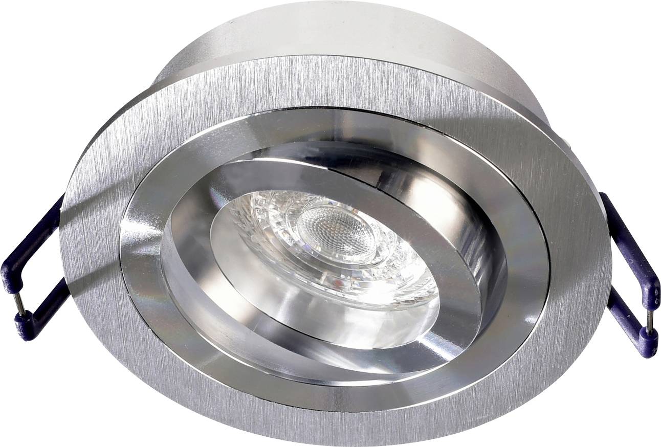 Deko Light Einbauring 80 GU5.3 110222 Aro encastado para techo LED, Halógeno GU5.3, MR 16 35 W Plata-0