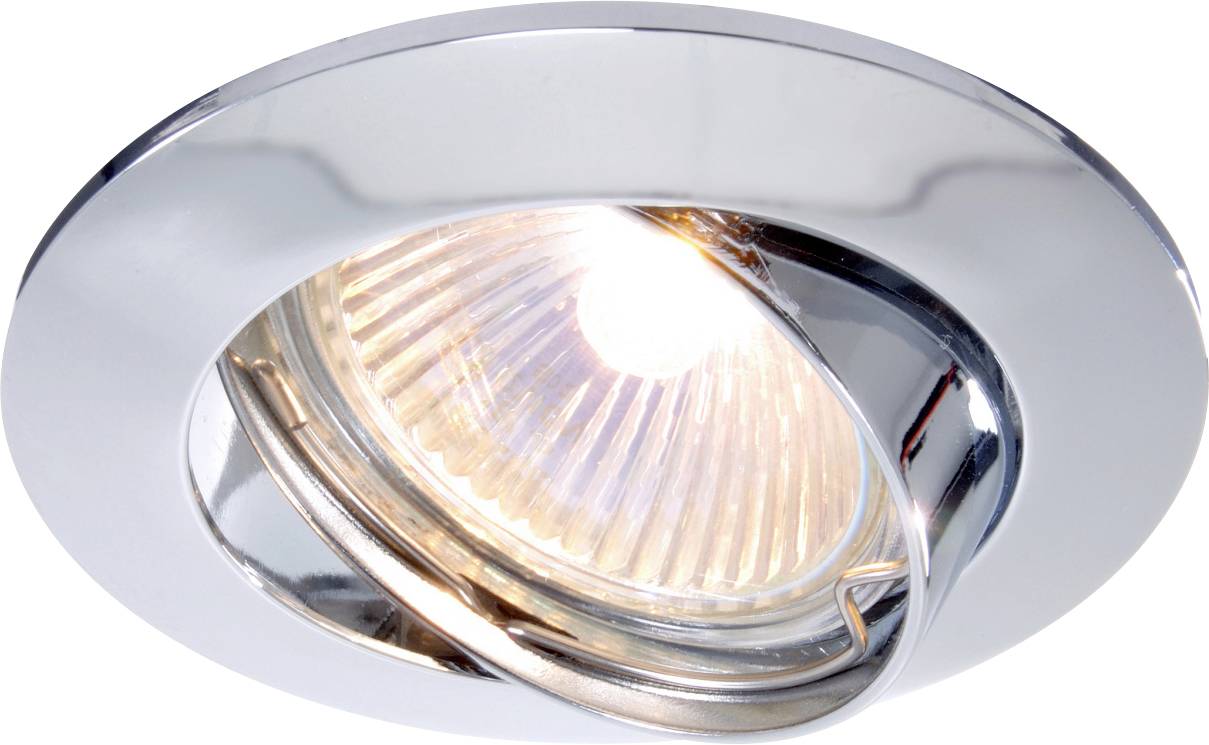 Deko Light Einbauring 68 GU5.3 449201 Aro encastado para techo LED, Halógeno GU5.3, MR 16 35 W Plata