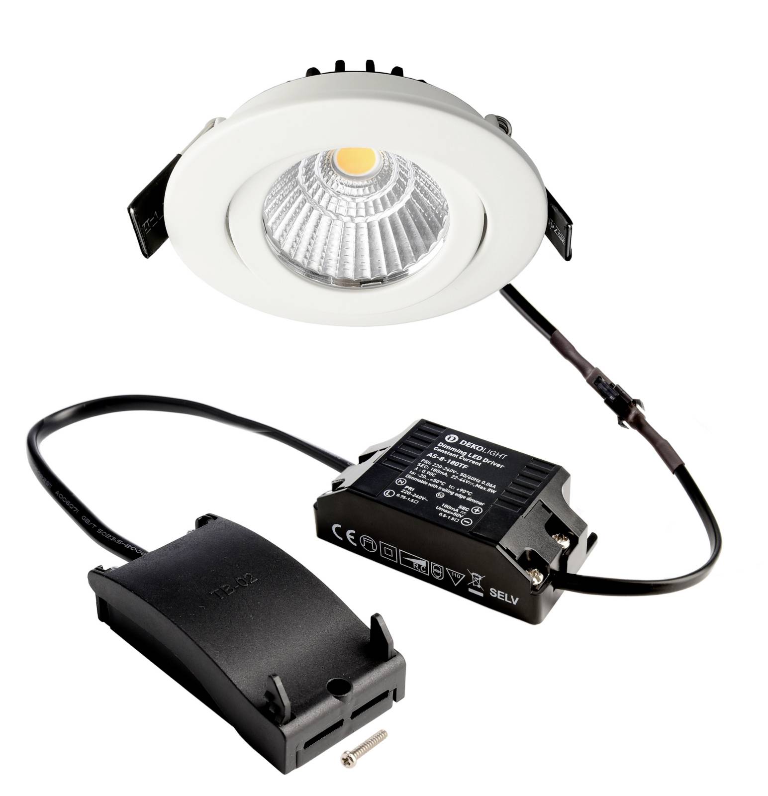 Deko Light 565355 Dione Lámpara LED de encastre Clase de eficiencia energética: F (A - G) LED LED instalado de forma fija 8.50 W Blanco