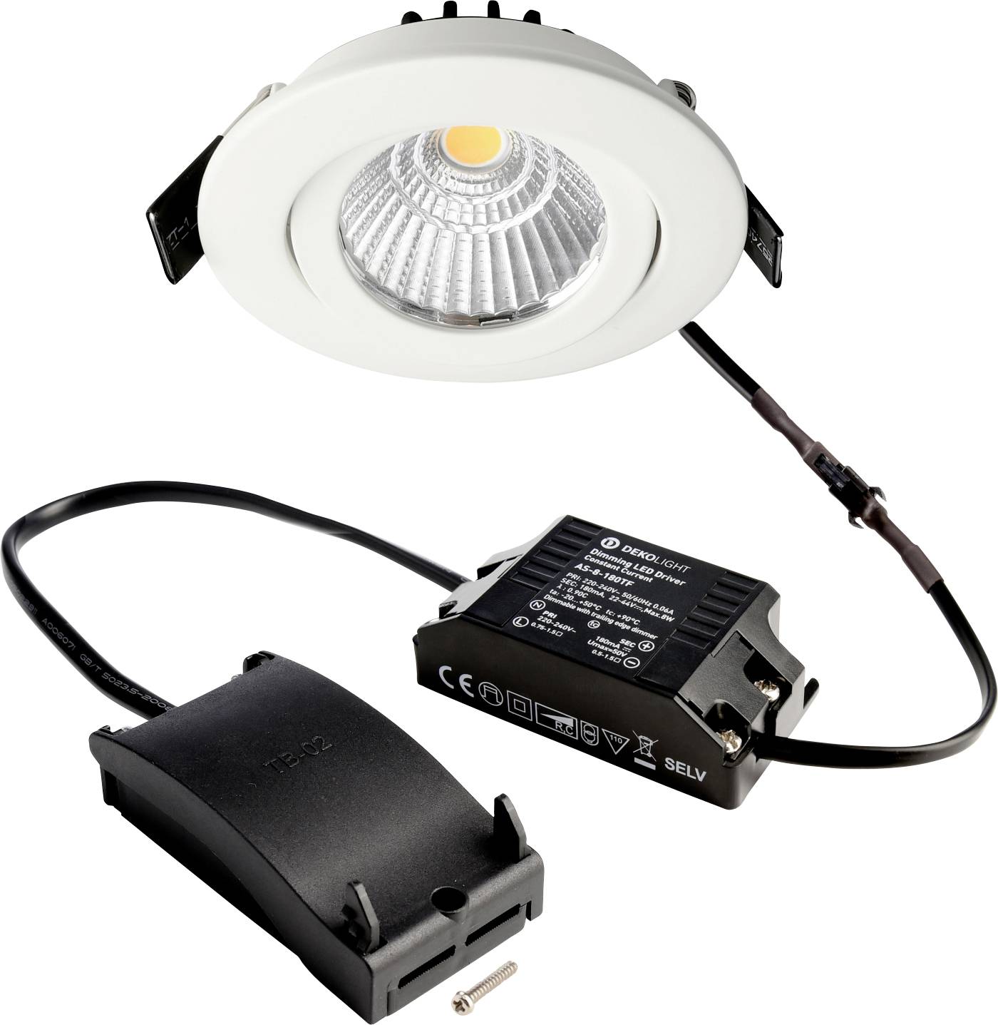Deko Light 565358 Dione Lámpara LED de encastre Clase de eficiencia energética: F (A - G) COB LED LED instalado de forma fija 8.50 W Blanco
