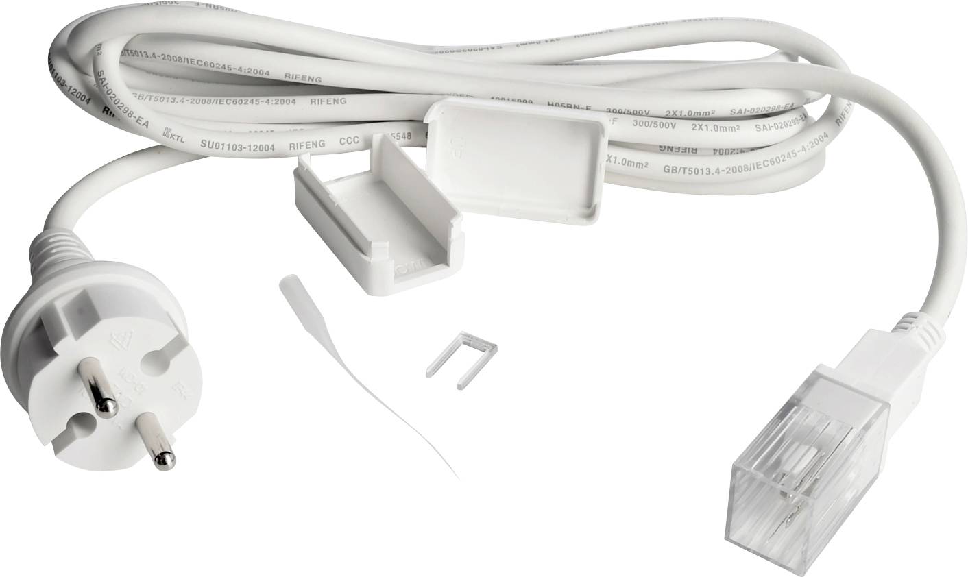 Deko Light 930690 Einspeisekabel mit Konturenstecker für 230V LED Stripe Cable de alimentación Plástico 1 UD(S).-0