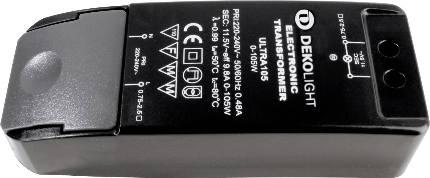 Deko Light BASIC, DIM, CV Transformador de LED Tensión constante 105 W 0 mA - 9.80 A 11.5 V/AC Atenuable 1 UD(S).-0