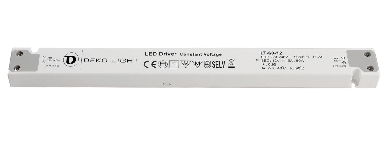 Deko Light LONG-FLAT, CV Transformador de LED Tensión constante 0 mA - 5 A 12 V/DC 1 UD(S).