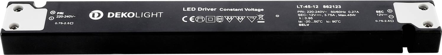 Deko Light LONG-FLAT, CV, LT Transformador de LED Tensión constante 100 W 0 mA - 3.75 A 12 V/DC 1 UD(S).