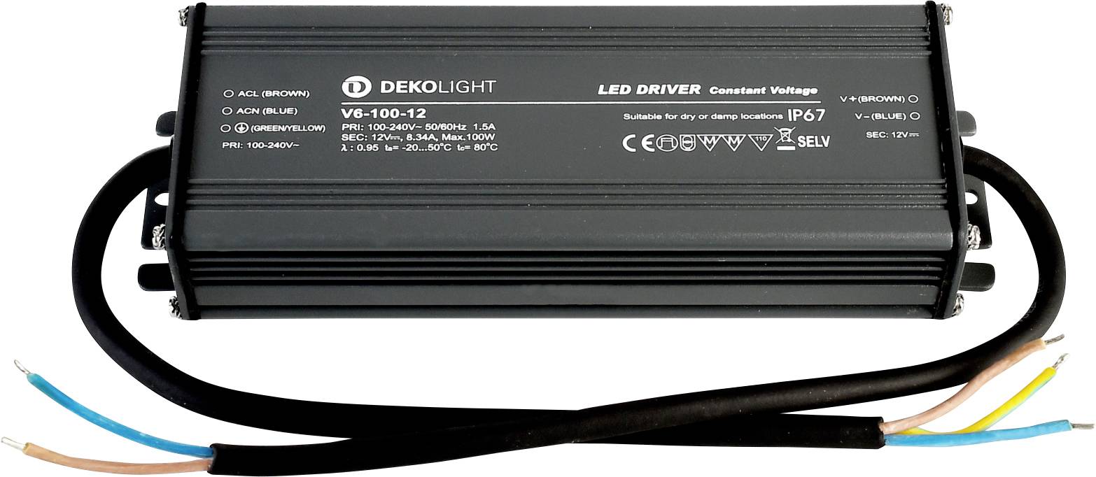 Deko Light IP, CV, V Transformador de LED Tensión constante 100.08 W 0 mA - 8.34 A 12 V/DC 1 UD(S).-0
