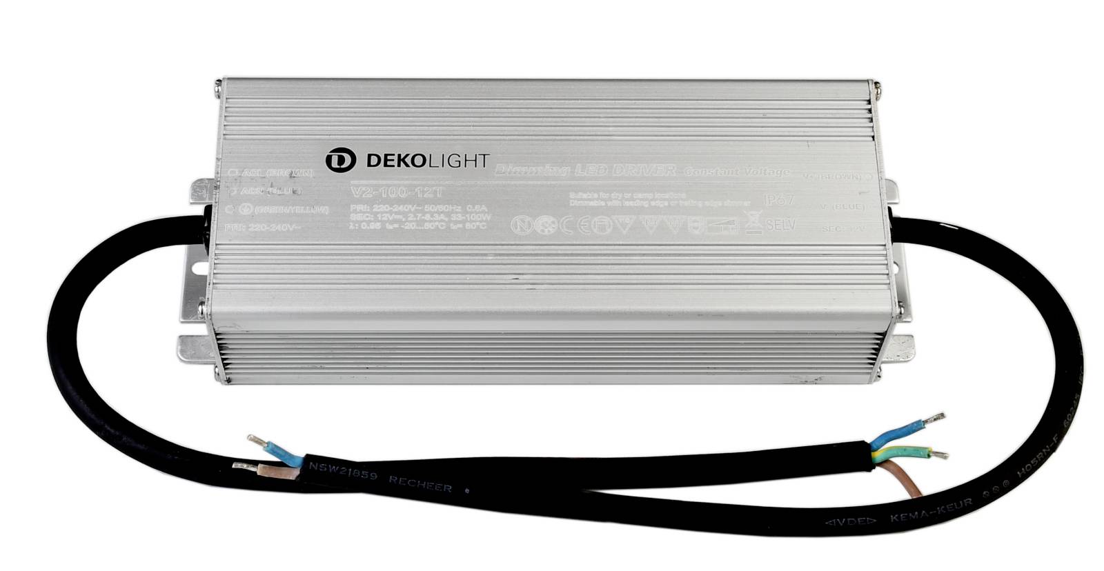 Deko Light IP, DIM CV Transformador de LED Tensión constante 100 W 2700 mA - 8.30 A 12 V/DC Atenuable 1 UD(S).