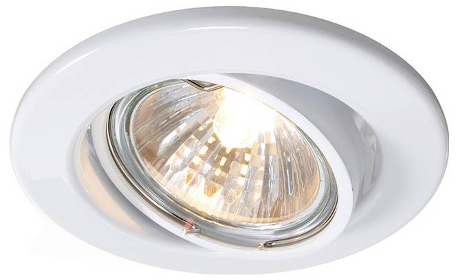 Deko Light Einbauring 89 GU5.3 686868 Aro encastado para techo LED, Halógeno GU5.3, MR 16 50 W Blanco tráfico (RAL 9016)-0