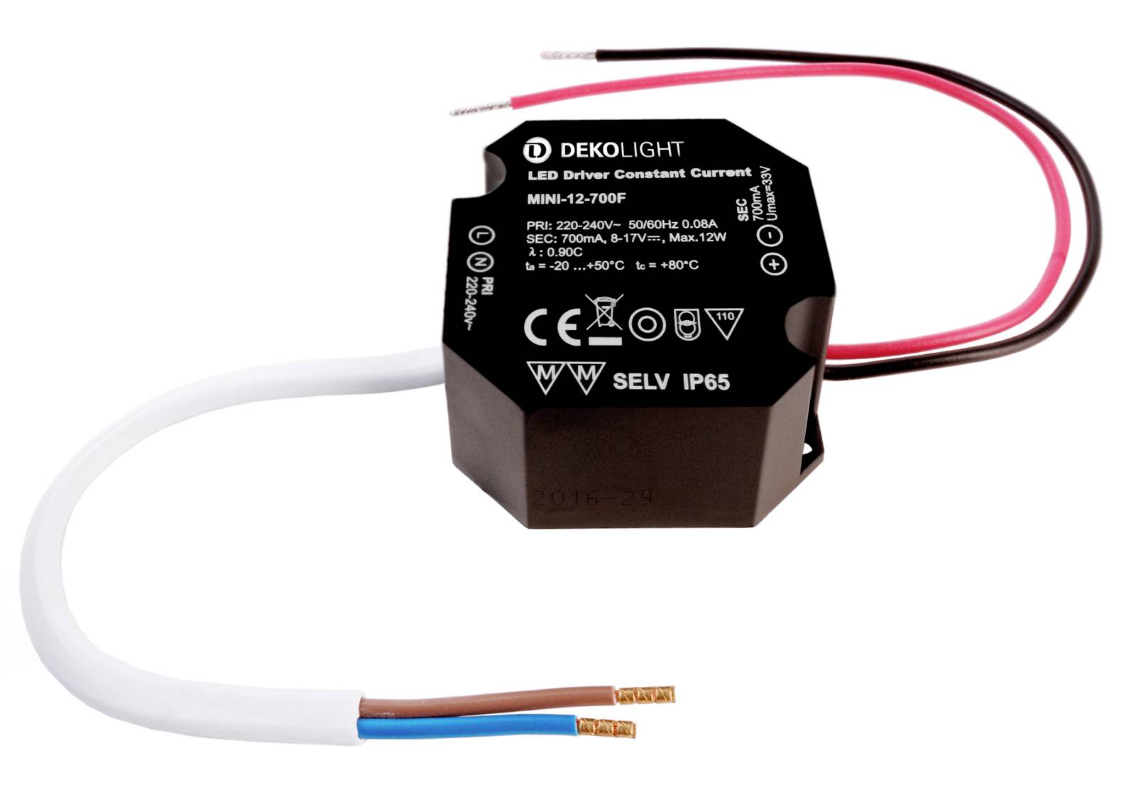 Deko Light OCTO, DIM, CC, RSM Controlador de LED Corriente constante 12 W 700 mA - 0.70 A 10 - 17 V/DC Atenuable 1 UD(S).